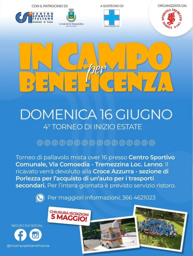 Torneo di Inizio Estate. In Campo Per Beneficenza